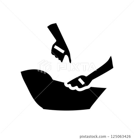 hips massage therapy glyph icon vector illustration hips massage therapy glyph icon vector illustration 125063426