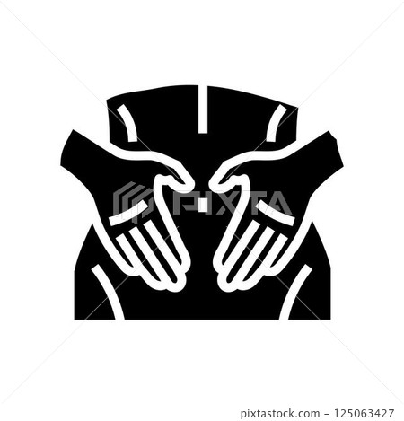 abdomen massage therapy glyph icon vector illustration 125063427