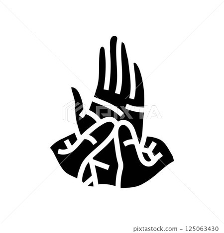 wrists massage therapy glyph icon vector illustration 125063430