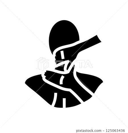 shoulders massage therapy glyph icon vector illustration 125063436