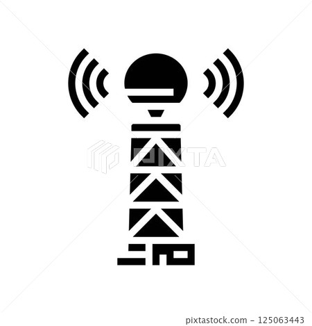 weather radar hurricane disaster glyph icon vector illustration 125063443