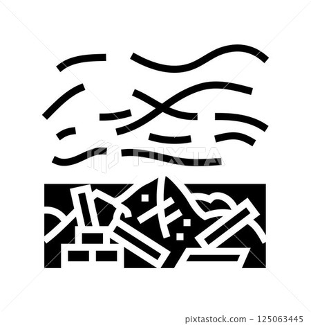 debris from hurricane hurricane disaster glyph icon vector illustration 125063445