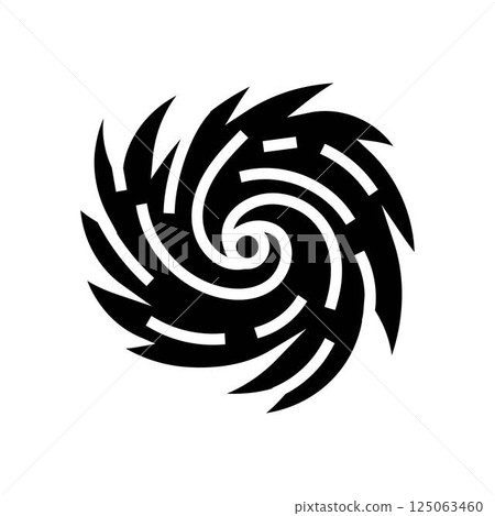 cyclone hurricane disaster glyph icon vector illustration cyclone hurricane disaster glyph icon vector illustration 125063460