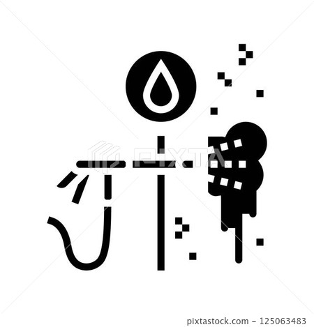power washing exterior home maintenance glyph icon vector illustration 125063483