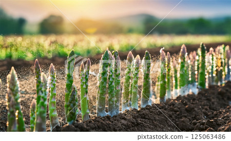 新鮮綠蘆筍 新鮮綠蘆筍 125063486