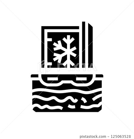 freezing food safety glyph icon vector illustration freezing food safety glyph icon vector illustration 125063528