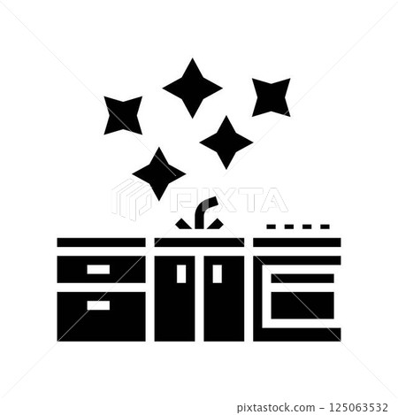 clean kitchen surface glyph icon vector illustration 125063532