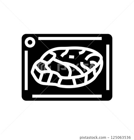 raw meat handling food safety glyph icon vector illustration 125063536