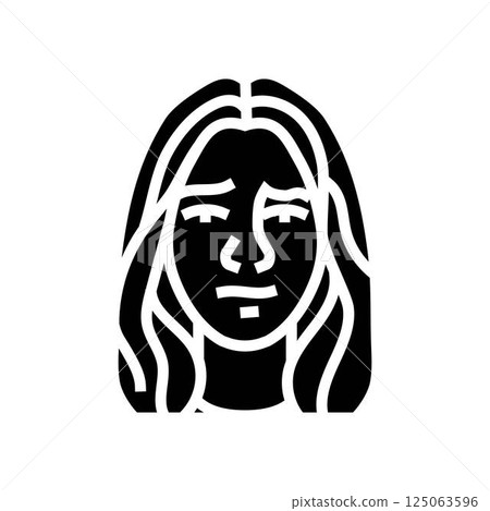 disapproval woman expression glyph icon vector illustration disapproval woman expression glyph icon vector illustration 125063596