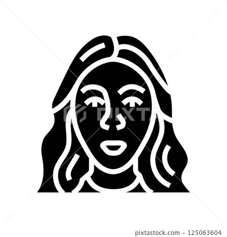 surprise woman expression glyph icon vector illustration 125063604
