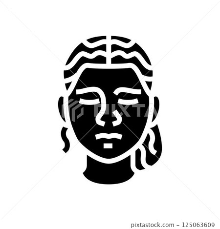 sorrow woman expression glyph icon vector illustration 125063609