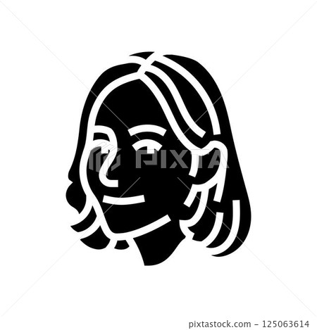 contentment woman expression glyph icon vector illustration contentment woman expression glyph icon vector illustration 125063614