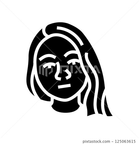 indifference woman expression glyph icon vector illustration 125063615