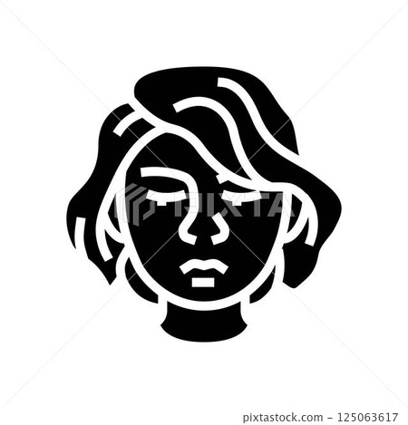 shame woman expression glyph icon vector illustration 125063617