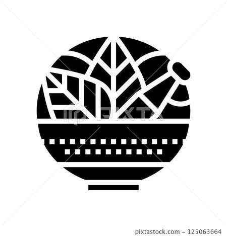 herbal medicine ayurveda glyph icon vector illustration herbal medicine ayurveda glyph icon vector illustration 125063664