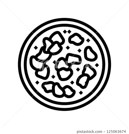 tikka masala chicken dish line icon vector illustration 125063674