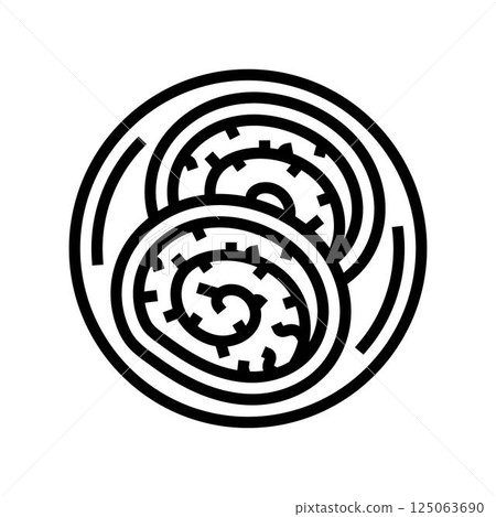 cordon bleu chicken food line icon vector illustration 125063690