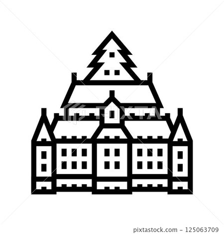 santa claus workshop line icon vector illustration santa claus workshop line icon vector illustration 125063709