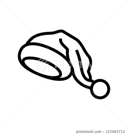 santa claus hat line icon vector illustration 125063712