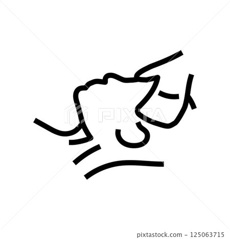 scalp massage therapy line icon vector illustration 125063715