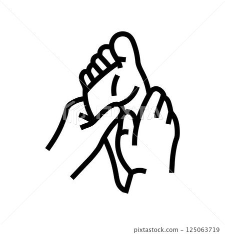 feet massage therapy line icon vector illustration 125063719