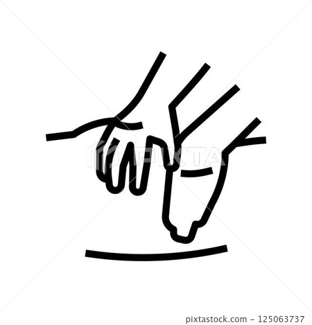 glutes massage therapy line icon vector illustration glutes massage therapy line icon vector illustration 125063737