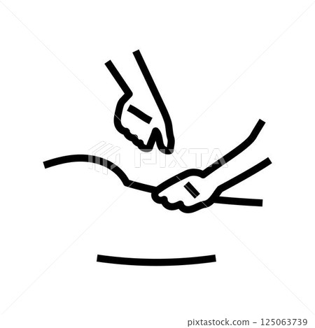 hips massage therapy line icon vector illustration hips massage therapy line icon vector illustration 125063739