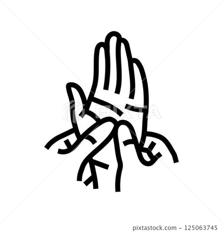 wrists massage therapy line icon vector illustration 125063745