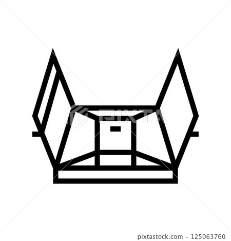 shelter hurricane disaster line icon vector illustration 125063760