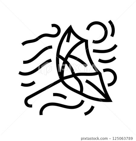 wind gusts hurricane disaster line icon vector illustration wind gusts hurricane disaster line icon vector illustration 125063789