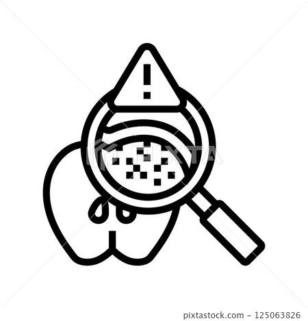 hazardous substances food line icon vector illustration hazardous substances food line icon vector illustration 125063826