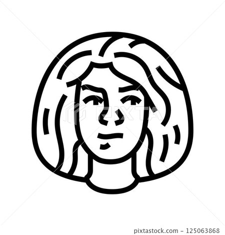 guilt woman expression line icon vector illustration guilt woman expression line icon vector illustration 125063868