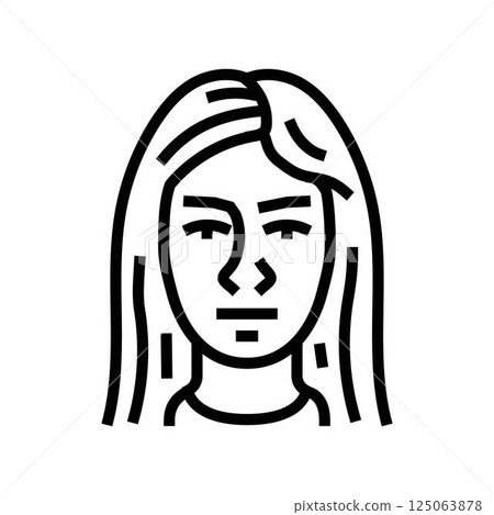 determination woman expression line icon vector illustration determination woman expression line icon vector illustration 125063878