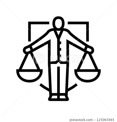legal ethics corporate law line icon vector illustration 125063893