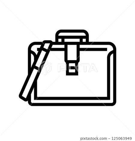 legal briefcase corporate law line icon vector illustration 125063949