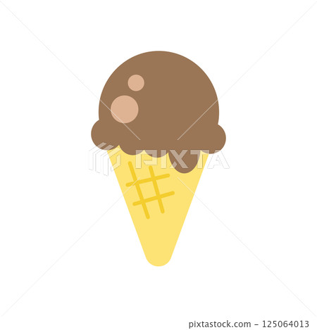 Ice cream icon (chocolate) 125064013