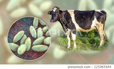 Brucella bacteria, the causative agent of brucellosis in cattle and humans, 3D illustration 125065844