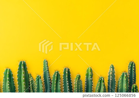 Horizontal banner with cacti and blank space Horizontal banner with cacti and blank space 125066856