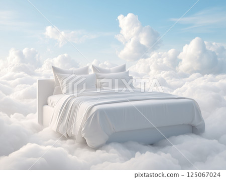 Floating bed on a cloud Floating bed on a cloud 125067024