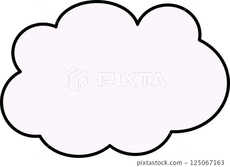 蓬鬆的粉紅色雲狀對話泡泡 125067163