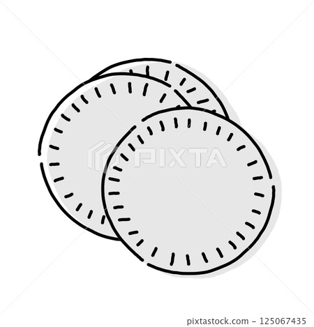 紙盤簡單餐具插畫 紙盤簡單餐具插畫 125067435