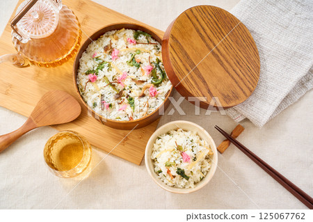 春季蔬菜鹽味櫻花什錦飯 125067762