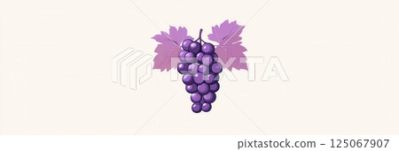 Modern abstract grape bunch logo showcases soft purple hues and artistic simplicity, ideal for use in branding and design settings. Modern abstract grape bunch logo showcases soft purple hues and artistic simplicity, ideal for use in branding and design settings. 125067907