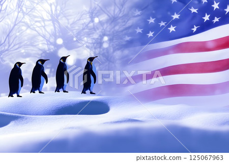 Greenland's annexation to the USA, politics, Arctic exploration, banner 125067963