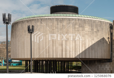 extures and patterns on concrete rotunda cladding of council chamber at Newcastle Civic Centre Building. extures and patterns on concrete rotunda cladding of council chamber at Newcastle Civic Centre Building. 125068076