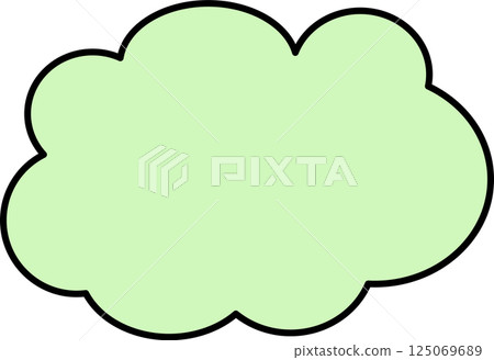 一個簡單的綠色圓形氣泡 125069689