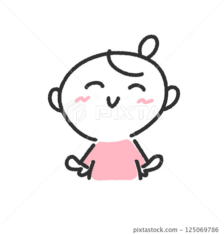 A woman smiling gently, warm and comforting 125069786