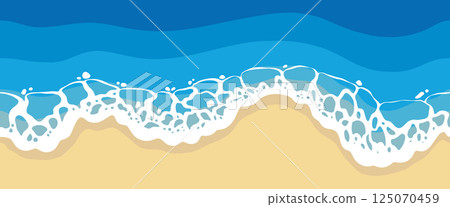 水平連結波向量背景材料圖案 水平連結波向量背景材料圖案 125070459