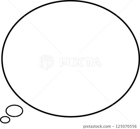 A simple, distorted, hand-drawn style speech bubble A simple, distorted, hand-drawn style speech bubble 125070556