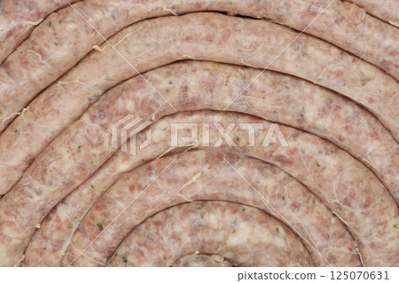 Raw sausages 125070631